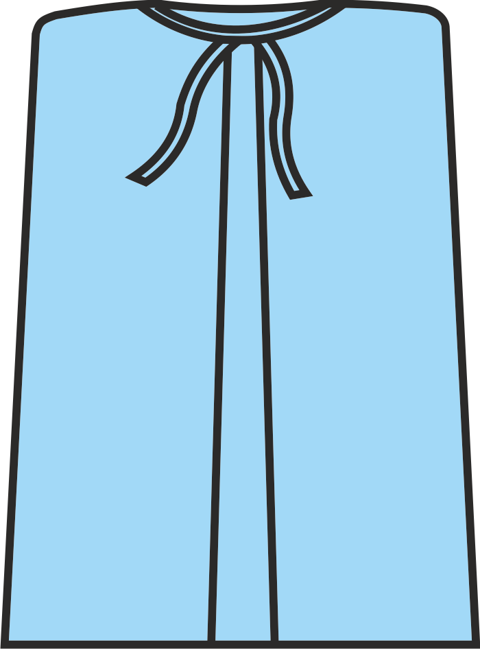 Накидка для відвідувачів 110 см, матеріал Спанбонд щ. 15 г/м2, нестерильна